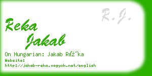 reka jakab business card